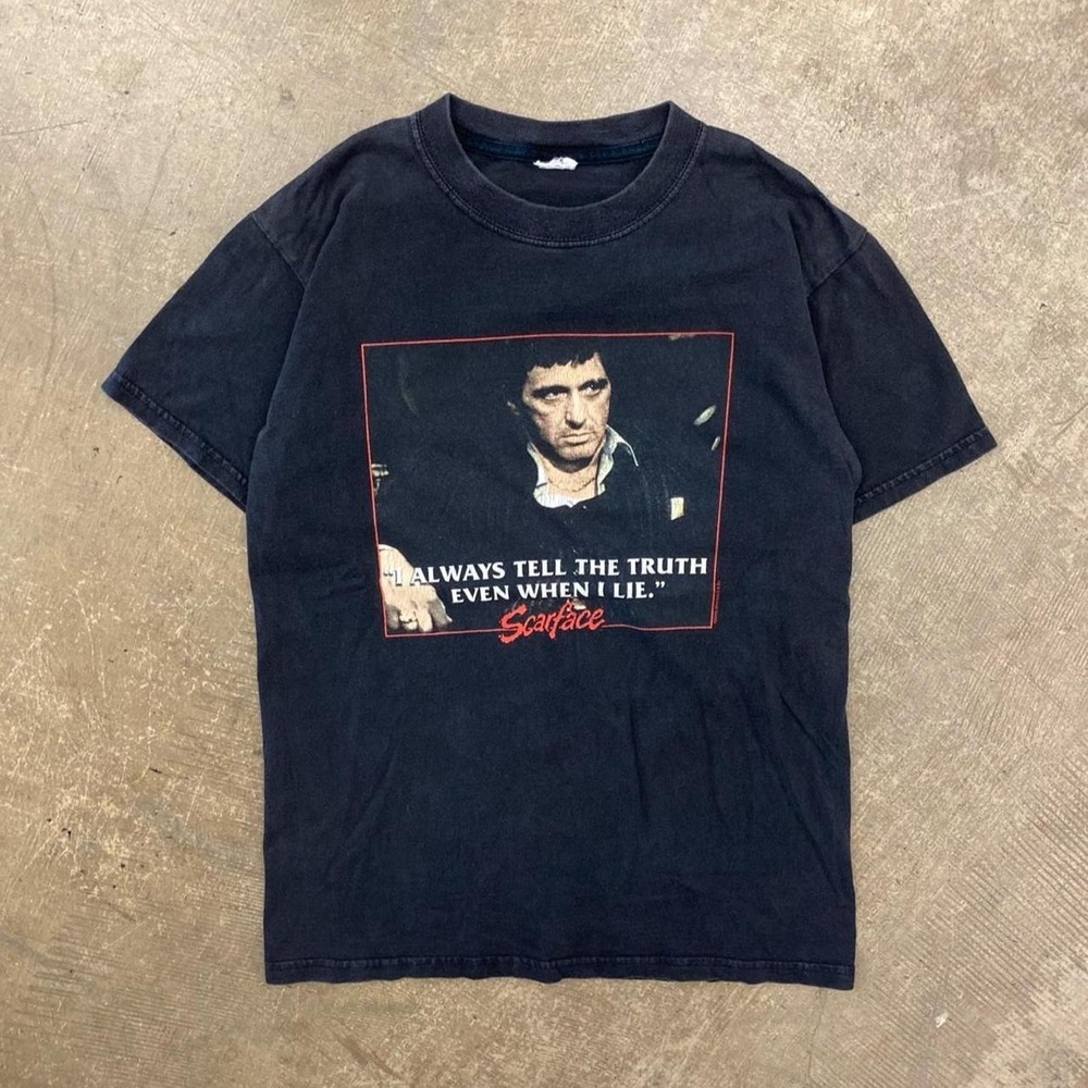 Vintage 90s Scarface Movie Promo Al Pacino Tell The Truth Even When Lie Shirt S
